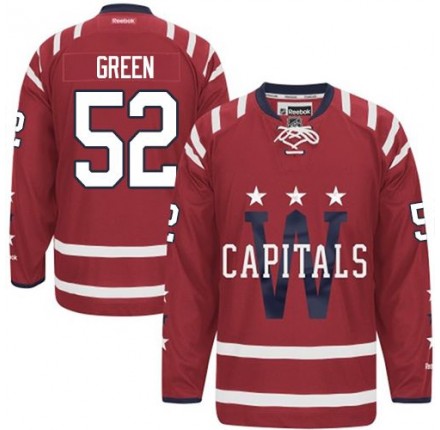 NHL Mike Green Washington Capitals Authentic Red 2015 Winter Classic Reebok Jersey - Green