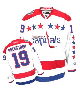 NHL Nicklas Backstrom Washington Capitals Authentic Third Reebok Jersey - White