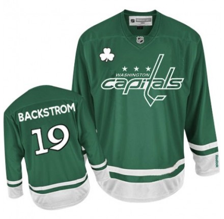 NHL Nicklas Backstrom Washington Capitals Youth Premier St Patty's Day Reebok Jersey - Green