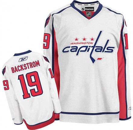 NHL Nicklas Backstrom Washington Capitals Youth Authentic Away Reebok Jersey - White