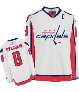 NHL Alex Ovechkin Washington Capitals Authentic Away Reebok Jersey - White