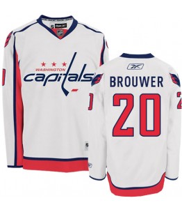NHL Troy Brouwer Washington Capitals Authentic Away Reebok Jersey - White
