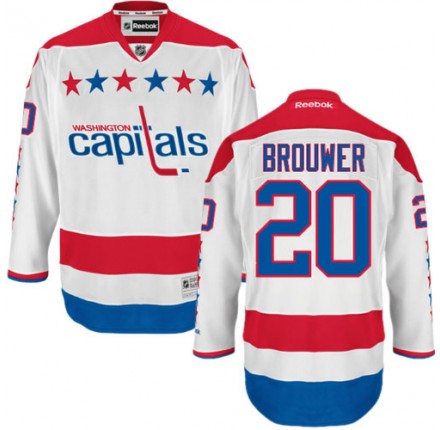 NHL Troy Brouwer Washington Capitals Authentic Third Reebok Jersey - White