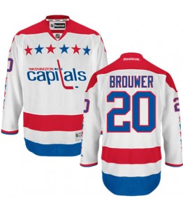 NHL Troy Brouwer Washington Capitals Premier Third Reebok Jersey - White