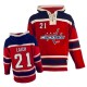 NHL Brooks Laich Washington Capitals Old Time Hockey Authentic Sawyer Hooded Sweatshirt Jersey - Red