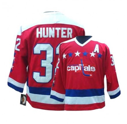 NHL Dale Hunter Washington Capitals Authentic Throwback CCM Jersey - Red