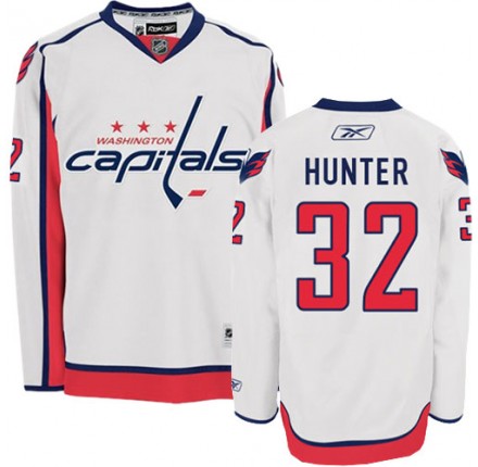 NHL Dale Hunter Washington Capitals Authentic Away Reebok Jersey - White