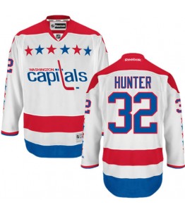 NHL Dale Hunter Washington Capitals Authentic Third Reebok Jersey - White