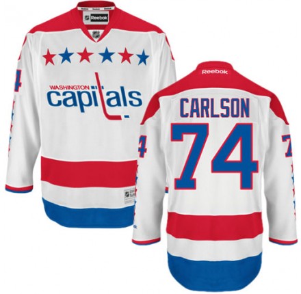 NHL John Carlson Washington Capitals Authentic Third Reebok Jersey - White